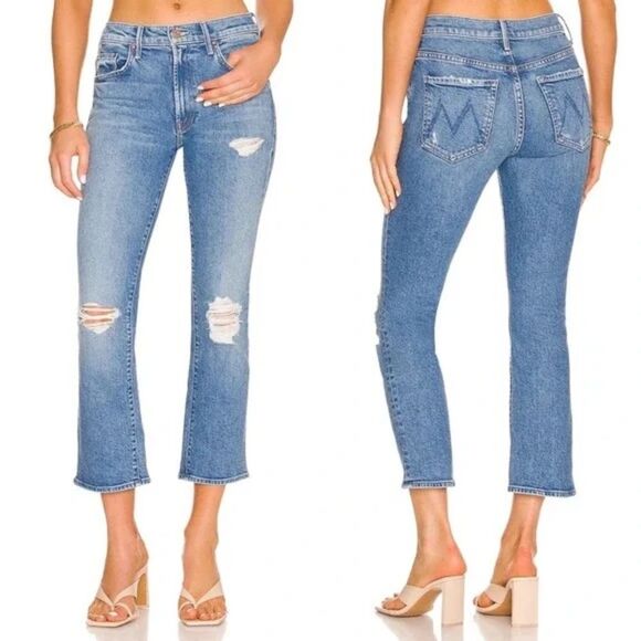 Mother Denim Insider Ankle Flare Bootcut Jeans in Bloom and Doom Size 27 - Picture 13 of 13